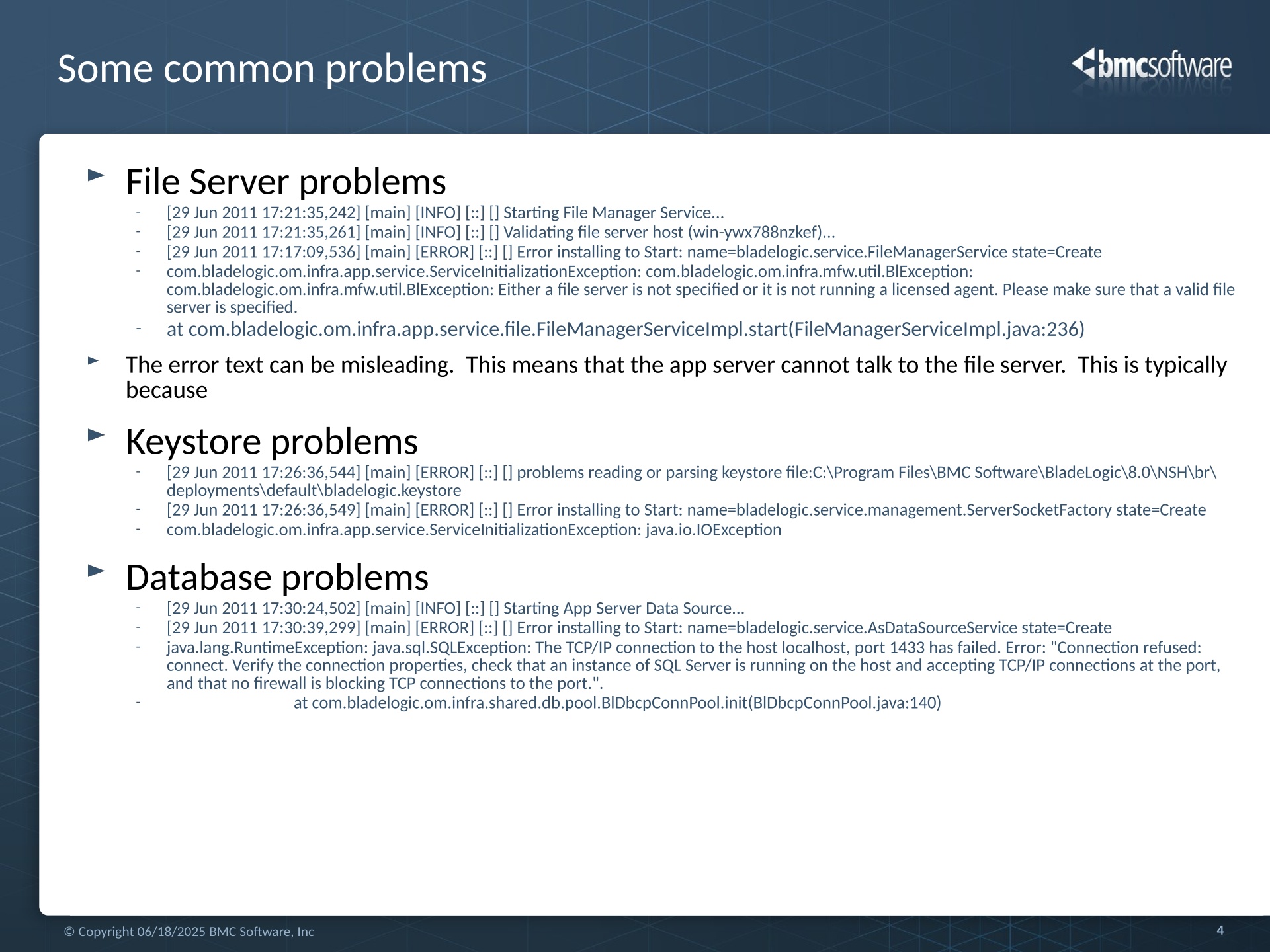 /xwiki/tmp/officeviewer/document%3Axwiki%3AAutomation-DevSecOps.Server-Automation.BMC-Server-Automation.bsa82.Troubleshooting.Troubleshooting-by-component-or-functional-area.Troubleshooting-the-Application-Server.WebHome/-616180396/Service_Automation_Brown_Bag_-_BBSA_App_Server_Troubleshooting-slide3.jpg
