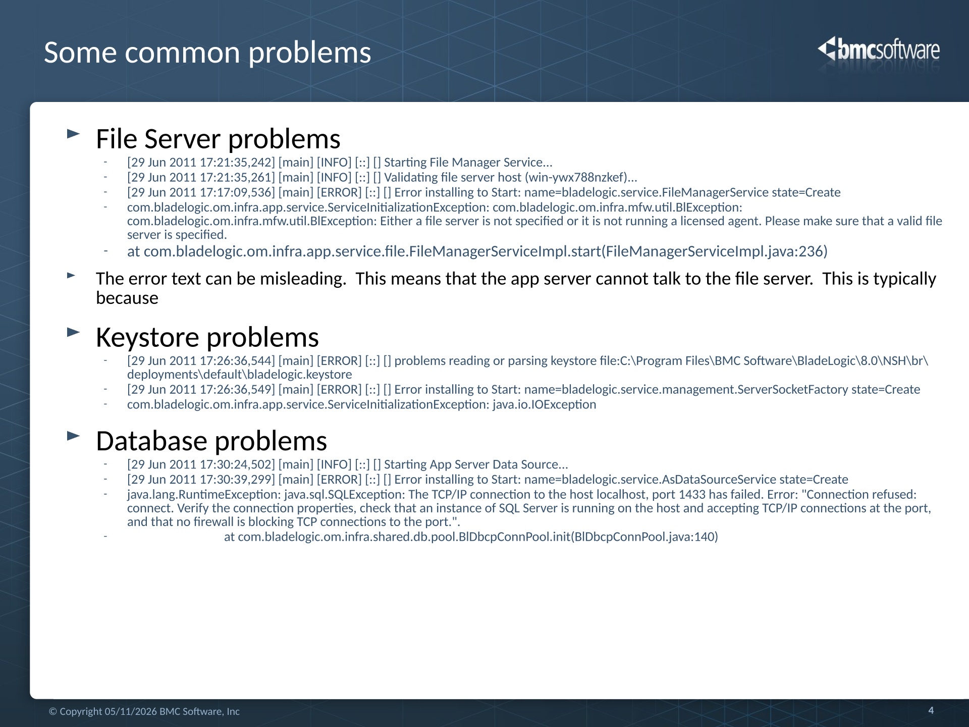/xwiki/tmp/officeviewer/document%3Axwiki%3AAutomation-DevSecOps.Server-Automation.BMC-Server-Automation.bsa83.Troubleshooting.Troubleshooting-by-component-or-functional-area.Troubleshooting-the-Application-Server.WebHome/-1107076083/Service_Automation_Brown_Bag_-_BBSA_App_Server_Troubleshooting-slide3.jpg